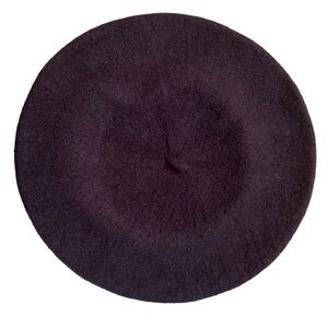 Navy Wool Fleece French Style Beret